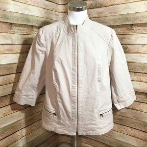 Roz & Ali cream biker jacket